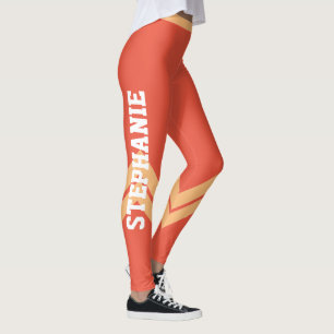 School Event Sinaasappel Gepersonaliseerd Leggings