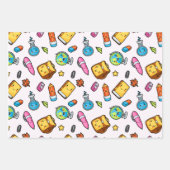 School Fun Wrapping Paper Set - Helder en Speels (Voorkant)