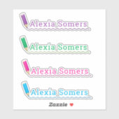 School gekleurde potloden/kleurpotloden aangepaste sticker (Vel)