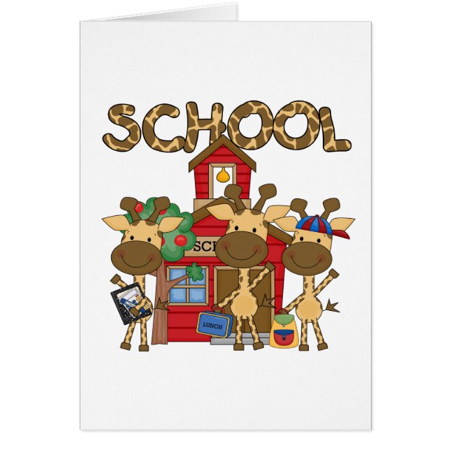 School - Giraffe Tshirts en cadeautjes (Voorkant)