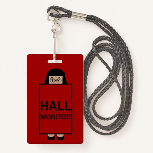 School Girl Hall Monitor Badge (Voorkant met draagriem)