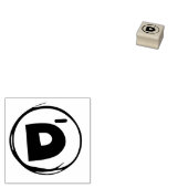 SCHOOL GRADING D MINUS RUBBER STAMP 	RUBBERSTEMPEL (Gestempeld)