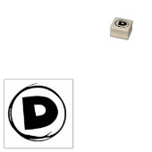 SCHOOL GRADING D RUBBER STAMP 	RUBBERSTEMPEL (Gestempeld)