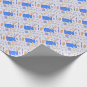 School grappig patroon Wrapping Paper Cadeaupapier (Hoek)