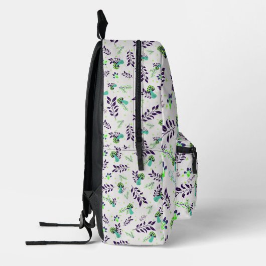School Gym Ice White Grappige Paddenstoelen Custom Bedrukte Rugzak (Links)