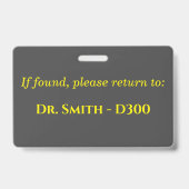 School Hall Pass Badge (Achterkant)