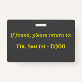 School Hall Pass Badge (Achterkant)