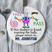 School Hall Pass / Robot - SRF Ronde Button 6,0 Cm (In situ)