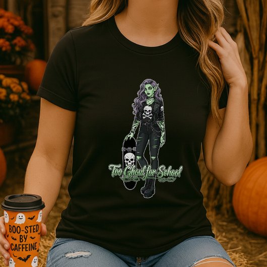 School Halloween T-shirt; Ghoul Girl Haunted Schoo T-shirt