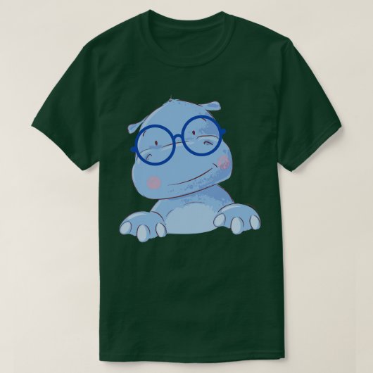 School Hippopotamus T-shirt (Design voorkant)