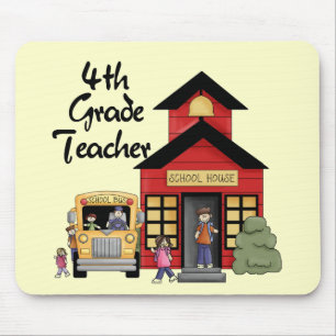 School House 4th Grade Teacher Tshirts en Gifts Muismat