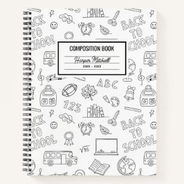 School Icons Custom Composition Notitieboek