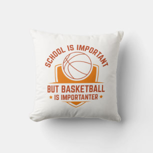 School is belangrijk, maar Basketball is belangrij Kussen