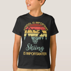 School is belangrijk, maar kiën is belangrijk voo t-shirt