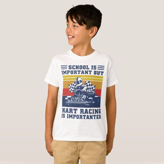 School is belangrijk, maar kunst racisme is belang t-shirt (Voorkant volledig)