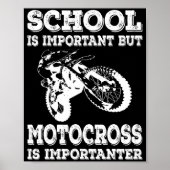 School is belangrijk, maar motocross is belangrijk poster (Voorkant)