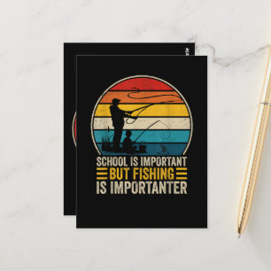 School Is Belangrijk Maar Vissen Is Belangrijker Briefkaart