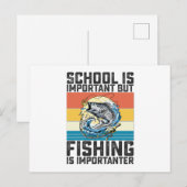 School Is Belangrijk Maar Vissen Is Belangrijker Briefkaart (Voorkant / Achterkant)