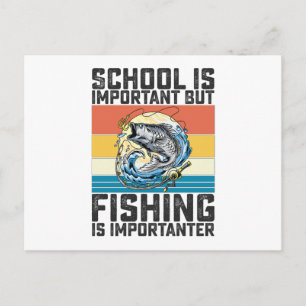 School Is Belangrijk Maar Vissen Is Belangrijker Briefkaart