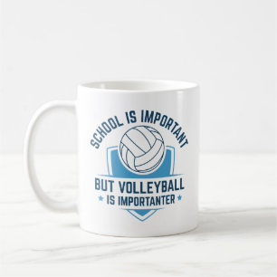 School is belangrijk, maar volleybal is belangrijk koffiemok