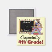 School is Cool 4e klas Tshirts en geschenken Magneet (Voorkant / Achterkant)