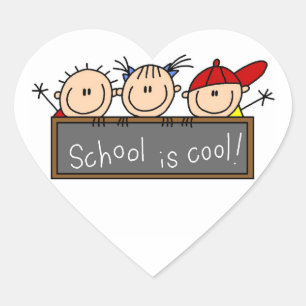 School is Cool Hart Sticker