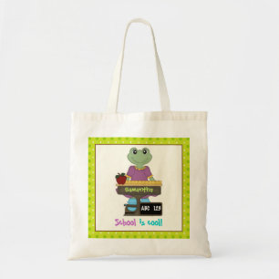 School is cool. Kikker aan haar bureau Terug naar Tote Bag