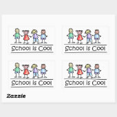 School is Cool Rechthoekige Sticker (Vel)