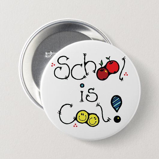 School is coole Button (Voorkant /achterkant)