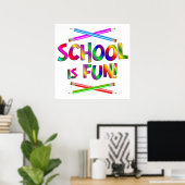 School is Fun Poster (Thuiskantoor)