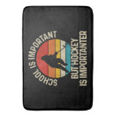 School Is Important But Hockey Is Importanter Funn Badmat (Voorkant Verticaal)