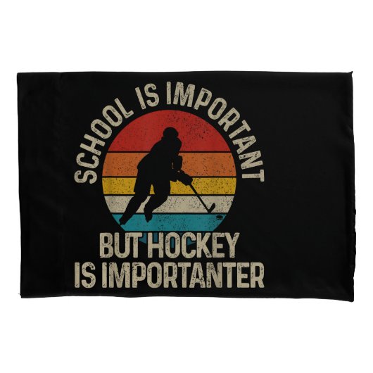 School Is Important But Hockey Is Importanter Funn Kussensloop (Voorkant)