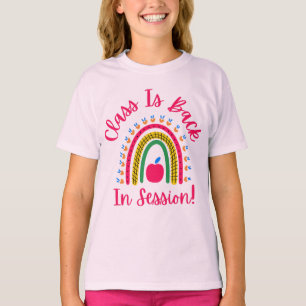 School is terug in sessie Schattige T-shirt