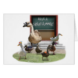 School is uit, kleine dommerik met leraar Goose