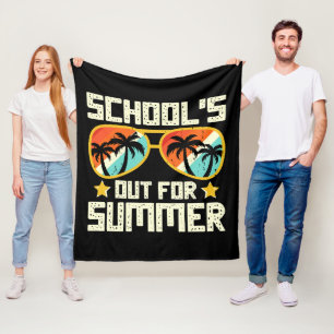 School is uit voor de zomer fleece deken