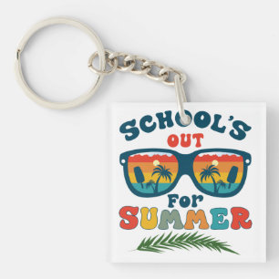 School is uit voor Summer Vintage Laatste dag van Sleutelhanger