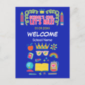 "School is vet, we gaan ervoor" motivatiecitaten Briefkaart (Voorkant)