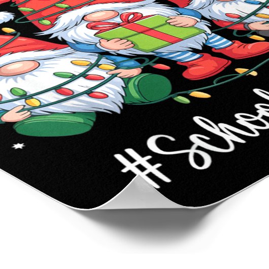 School Janitor Gnome Everything Is Fine Funny Chri Poster (Hoek)