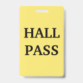School Kantoor Hall Pass Badge (Back)