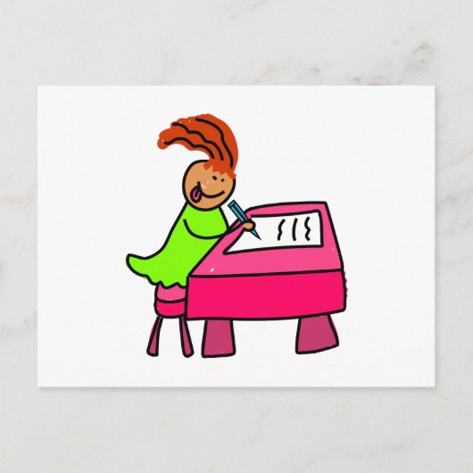 School-Kind Briefkaart (Voorkant)