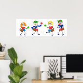 School-Kinderen Poster (Thuiskantoor)