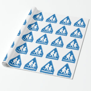 School Kinderkruising > Japans verkeersbord Cadeaupapier