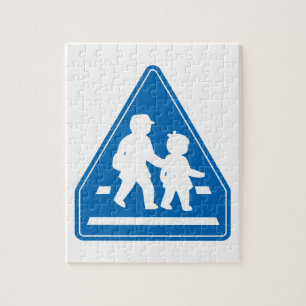 School Kinderkruising > Japans verkeersbord Legpuzzel