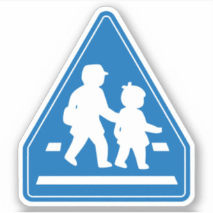 School Kinderkruising > Japans verkeersbord Sticker