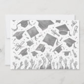 School Kleuren Afstudeerfeest Kaart (Achterkant)