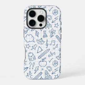 School krabbelt leraar telefoonhoesje iPhone 16 pro hoesje