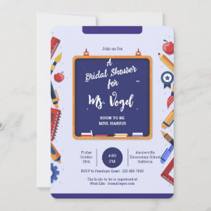 School Krijtbord Uitnodiging