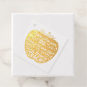 School leraar dank je | Apple Teaching Quote Bedankjes Labels (Met doos)