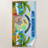 School/leraar-keukenhanddoek Strandlaken (Voorkant)