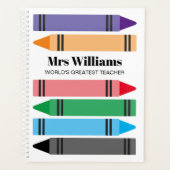 School leraar planner met kleurrijke krijt ontwerp (Voorkant)